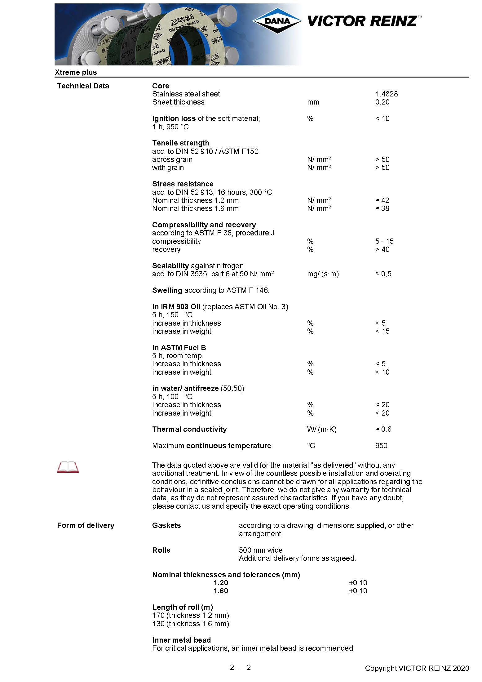 德国REINZ Xtreme plus 金属云母复合密封板